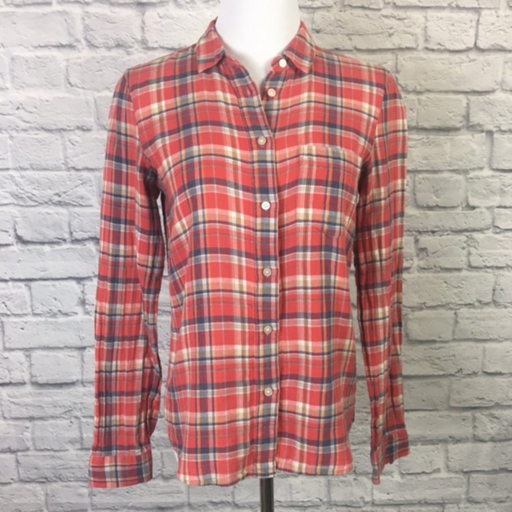 💥SOLD💥LAST CALL!! Madewell Lightweight Linen Blend Plaid Top